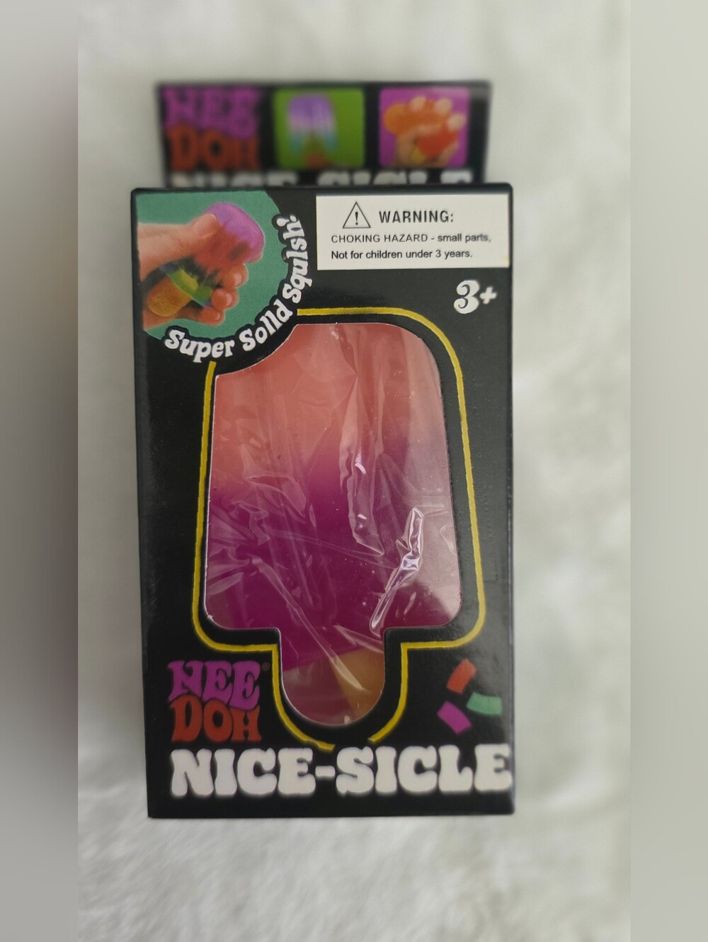 Nice-Sicle Kids Toy - Pink & Orange Super Solid Squish